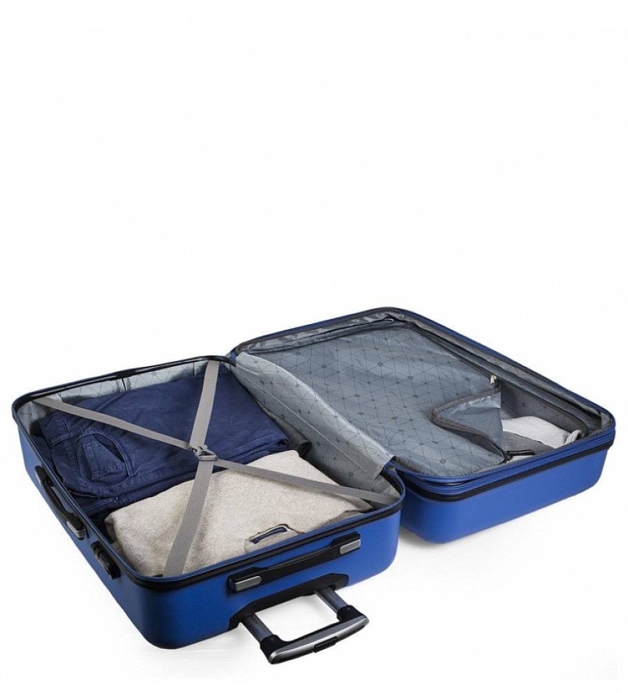 Mujer ITACA Viaje | Juego De Maletas De Viaje Rigidas 4 Ruedas Trolley 71200 Azul -55X65X75Cm-