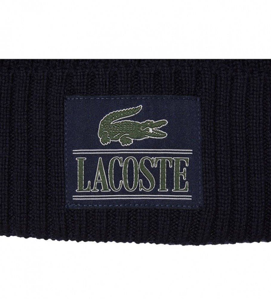 Mujer Lacoste Gorras Y Gorros | Gorro Con Logo Marino