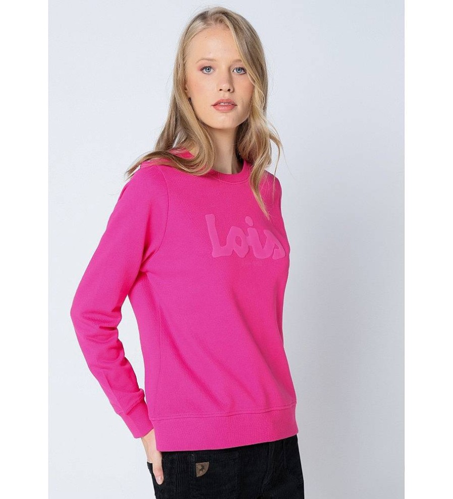 Mujer Lois Sudaderas Y Jerseis | Sudadera Print Puff Rosa