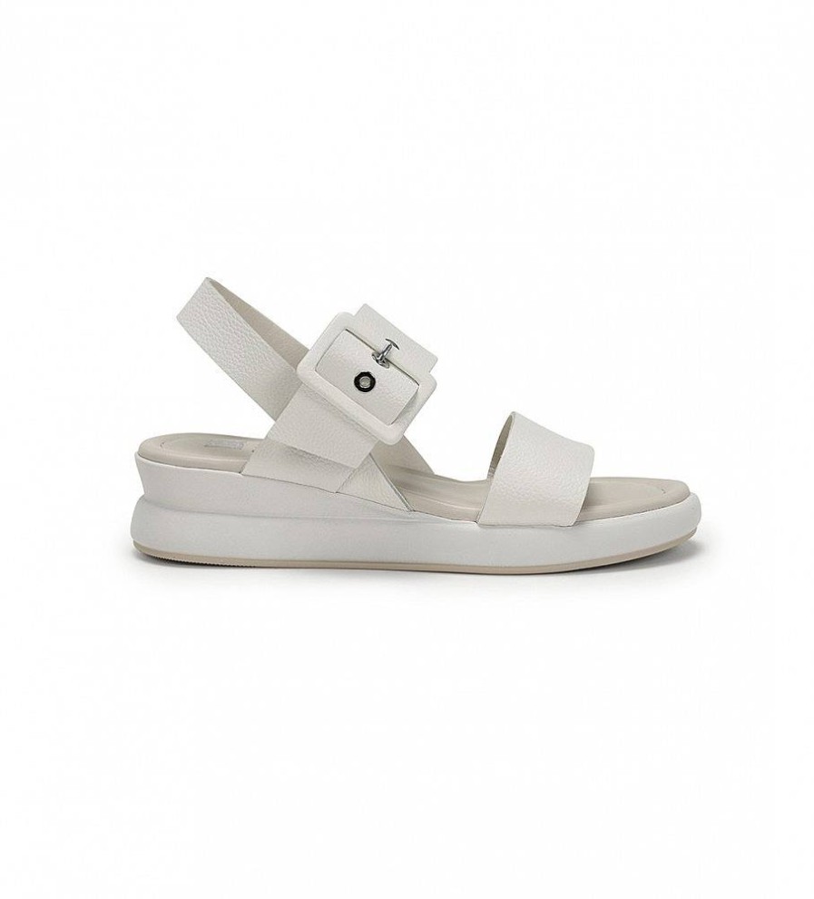 Mujer Dorking by Fluchos Sandalias | Sandalias De Piel Slam Blanco -Altura Cuna 5Cm-