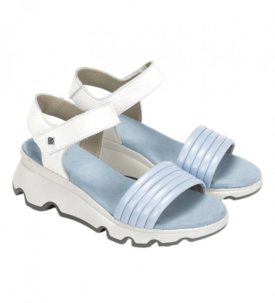 Mujer Dorking by Fluchos Sandalias | Sandalias De Piel D9023Sela1Azul -Altura Cuna: 6Cm-