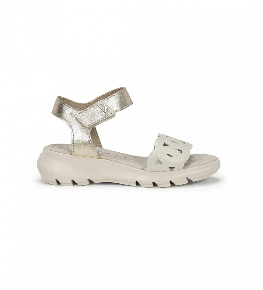 Mujer Fluchos Sandalias | Sandalias De Piel Lu Blanco -Altura Cuna 6Cm-