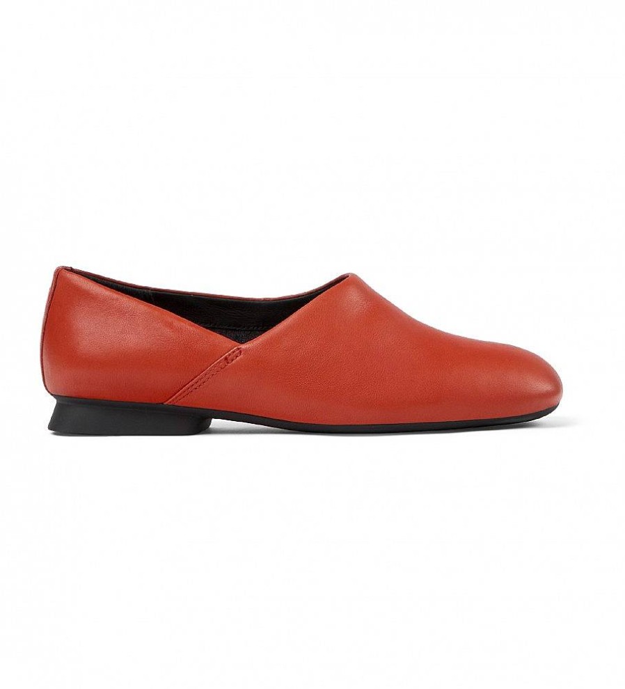 Mujer Camper Zapatos | Bailarinas De Piel Casi Myra Rojo