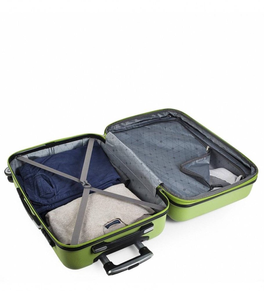 Mujer ITACA Viaje | Maleta Cabina De Viaje Rigida 4 Ruedas Trolley 71250 Pistacho -55X38X20Cm-