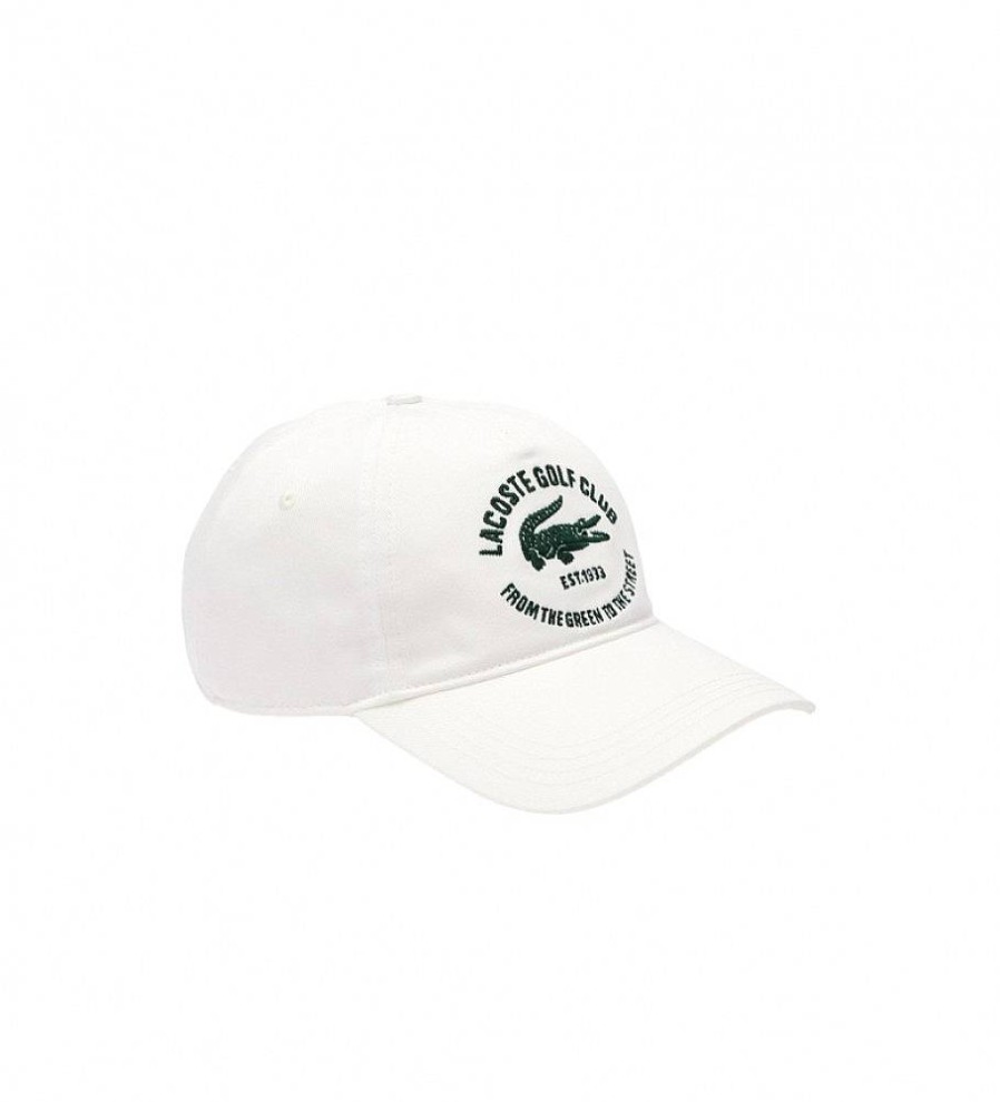 Mujer Lacoste Gorras Y Gorros | Gorra De Sarga Blanco