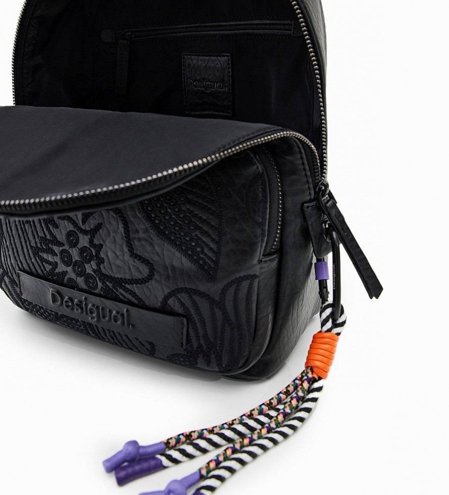 Mujer Desigual Mochilas, Bolsas Y Rinoneras | Mochila Alpha Mombasa Mini Negro