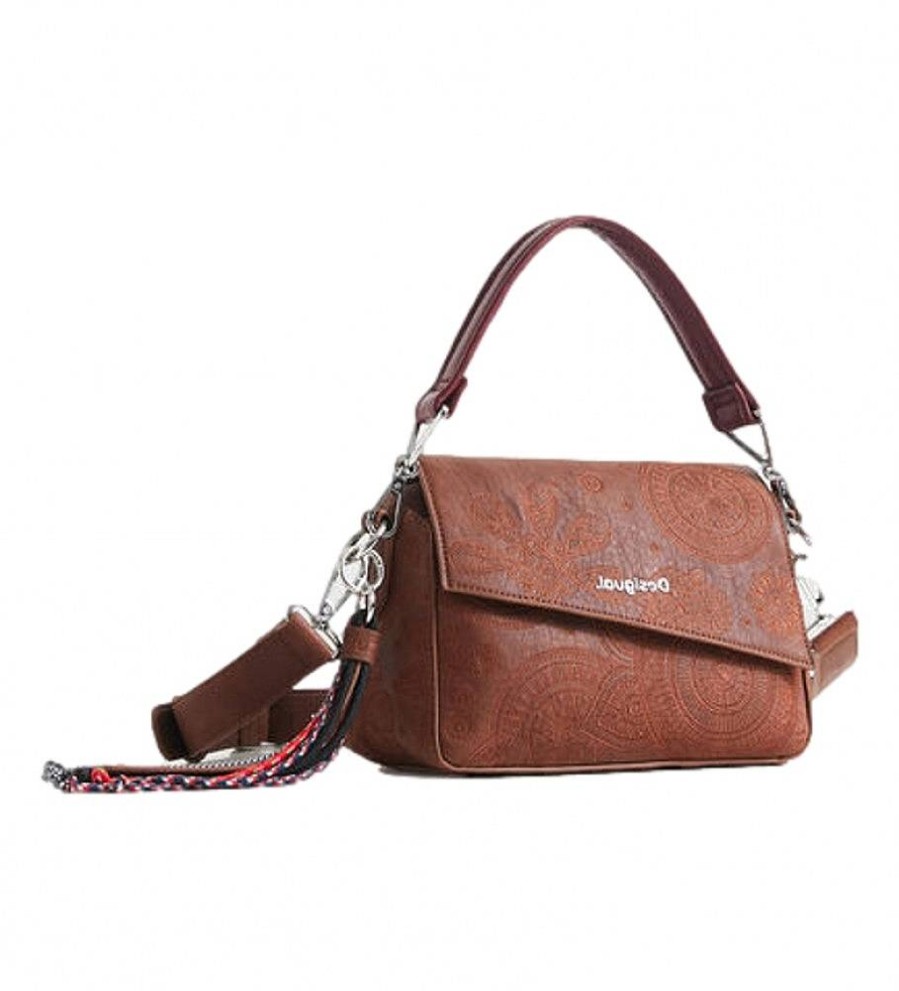 Mujer Desigual Bolsos | Bolso Bandolera Deja Vu Phunket Mini Camel -22,50X10,50X15Cm-