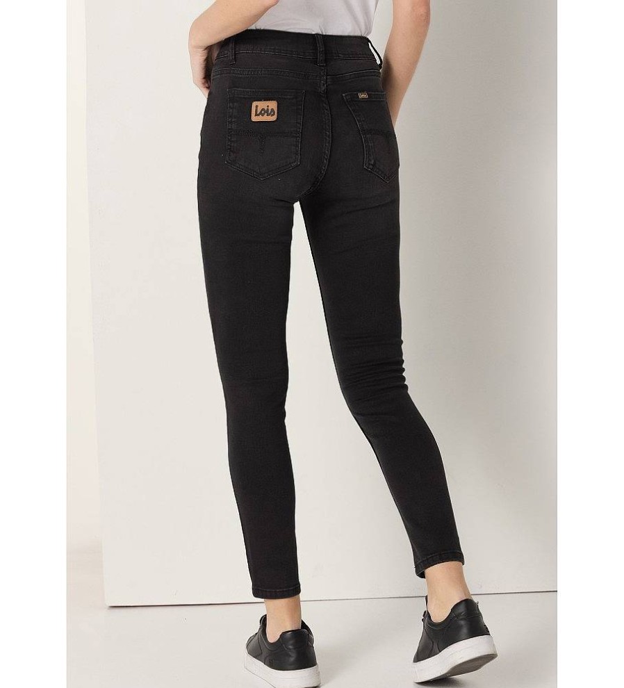 Mujer Lois Pantalones | Jeans Tiro Bajo Skinny Negro