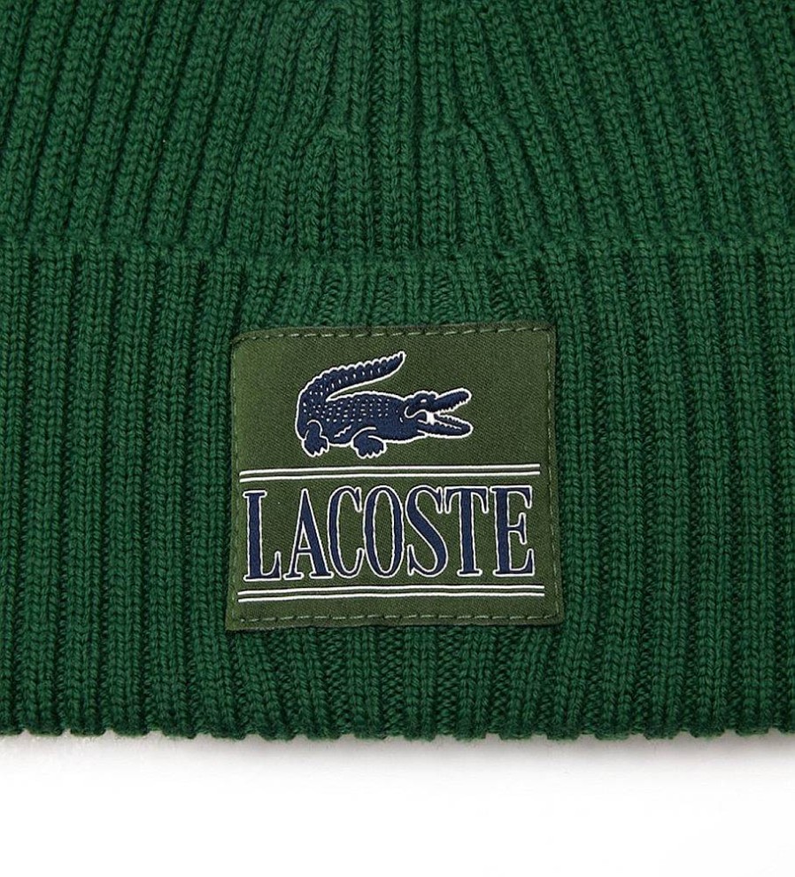 Mujer Lacoste Gorras Y Gorros | Gorro Parche Verde