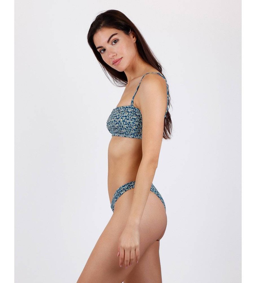 Mujer Admas Moda Bano | Bikini Bandeau Daisy Azul