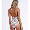 Mujer Admas Moda Bano | Banador Halter White Paisley Blanco