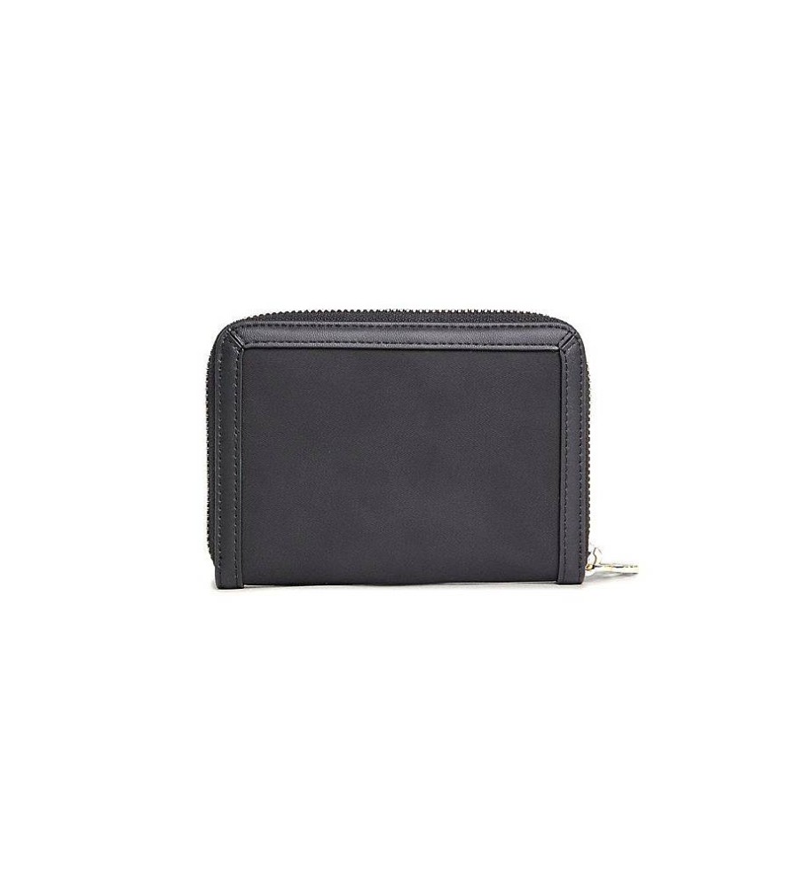 Mujer Tommy Hilfiger Carteras Y Monederos | Cartera Essential Mediana Con Monograma Th Negro