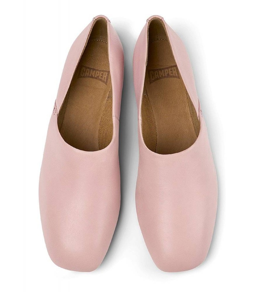 Mujer Camper Zapatos | Bailarinas De Piel Casi Myra Rosa