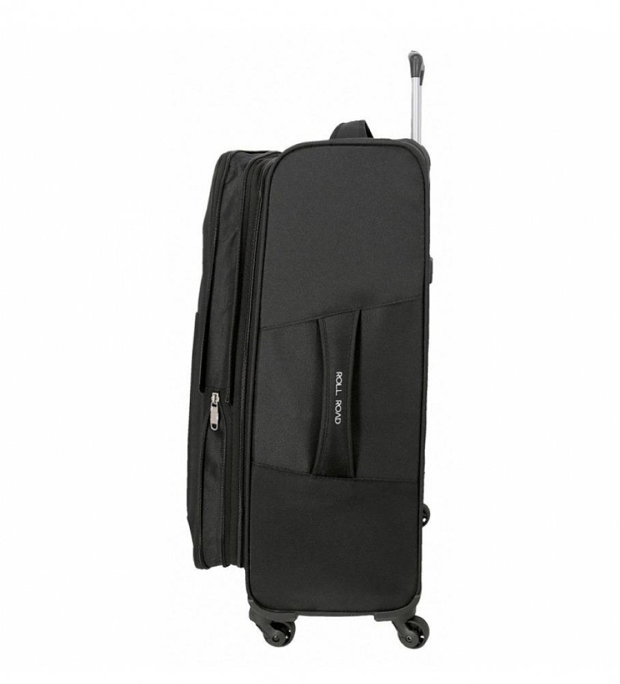 Mujer Roll Road Viaje | Maleta Grande Roll Road Royce 76Cm Negra -48X76X29Cm-