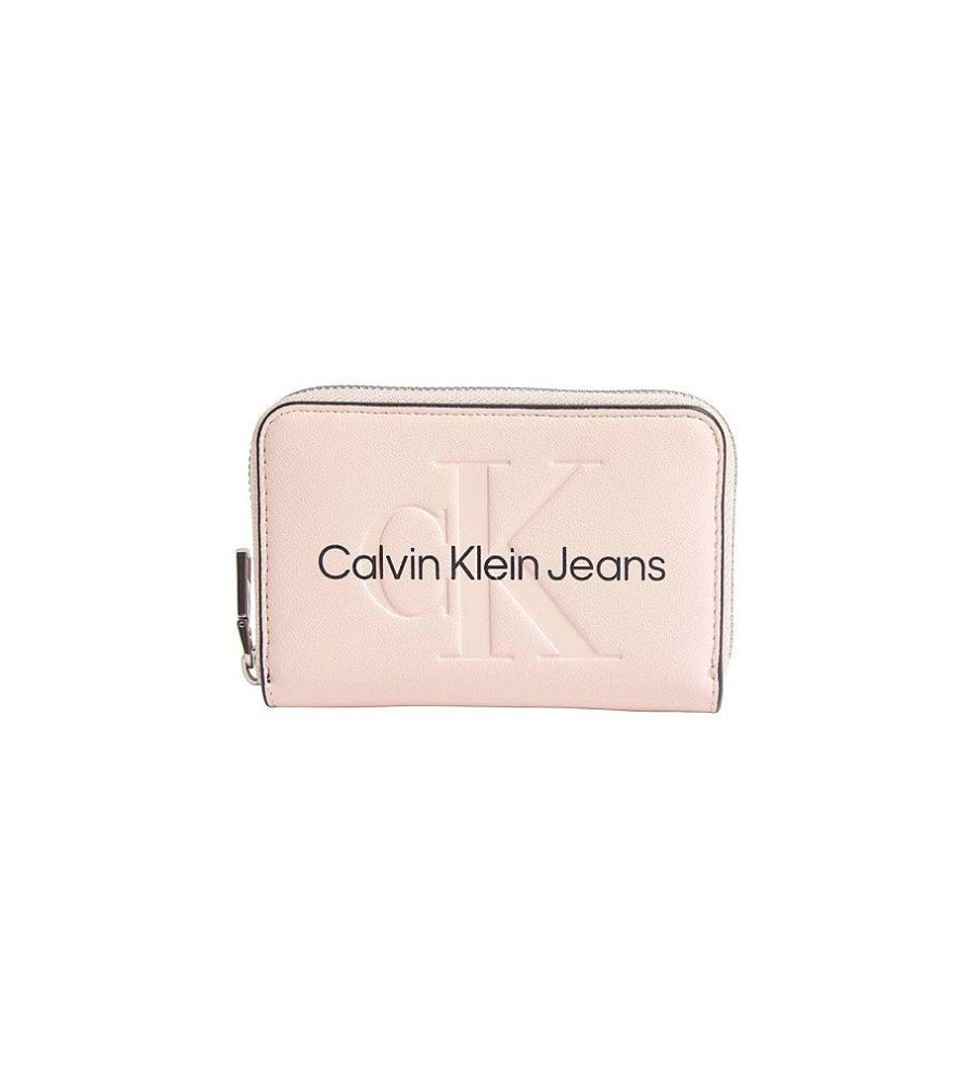 Mujer Calvin Klein Jeans Carteras Y Monederos | Monedero Con Logotipo Rosa