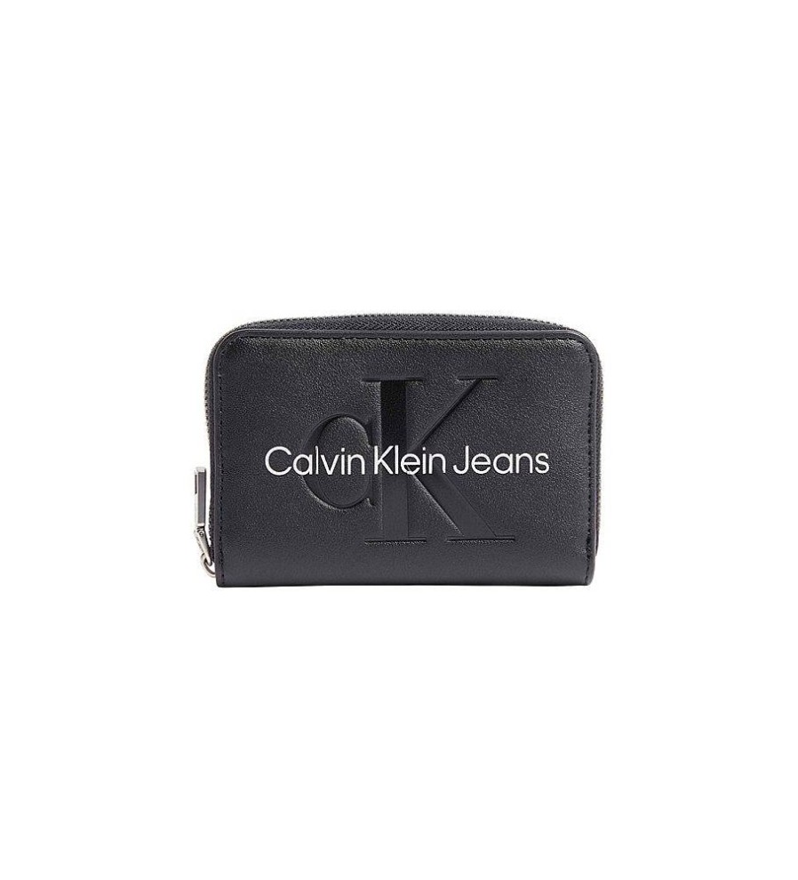 Mujer Calvin Klein Jeans Carteras Y Monederos | Monedero Con Logotipo Negro