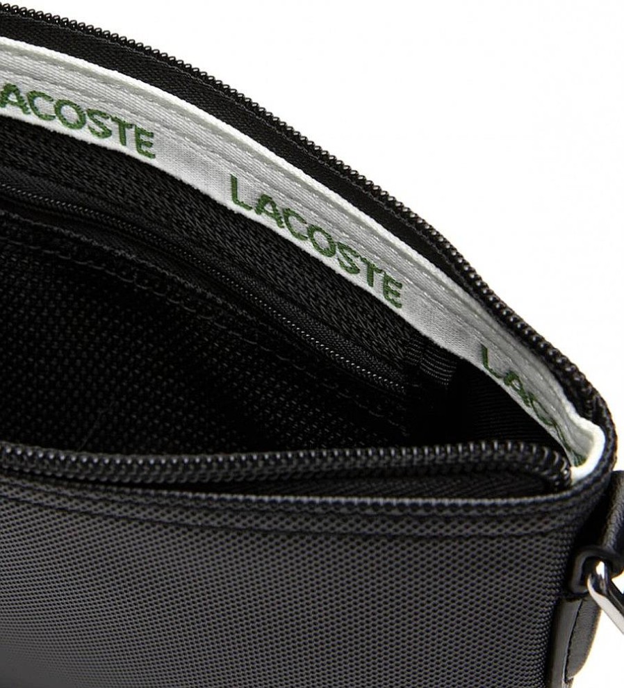 Mujer Lacoste Bolsos | Bolso Plano Cruzado L.12.12 Concept Negro