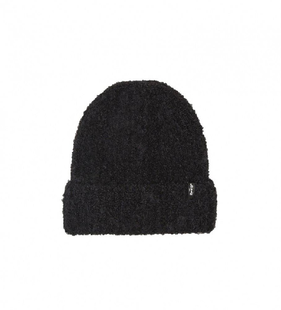 Mujer Levi's Gorras Y Gorros | Gorro Fuzzy Negro