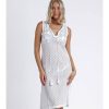 Mujer Admas Vestidos | Vestido Sin Mangas Basic Blanco