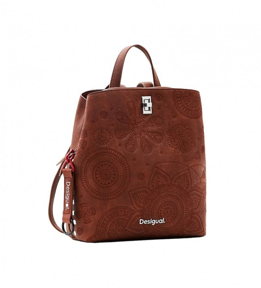 Mujer Desigual Mochilas, Bolsas Y Rinoneras | Mochila Dejavu Sumy Mini Marron