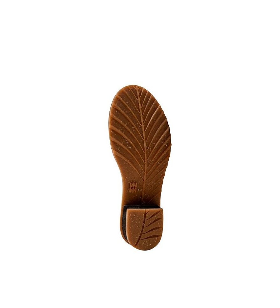 Mujer El Naturalista Sandalias | Sandalias De Piel N5800 Sabal Negro -Altura Tacon 4,5Cm-