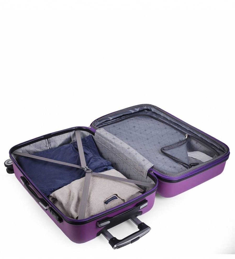 Mujer ITACA Viaje | Juego De Maletas De Viaje Rigidas 4 Ruedas Trolley 71200 Morado -55X65X75Cm-