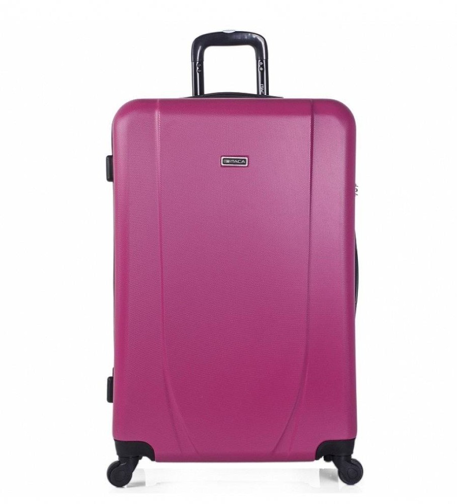 Mujer ITACA Viaje | Maleta De Viaje Grande Xl Rigida 4 Ruedas Trolley 71170 Rosa -75X50X30Cm-