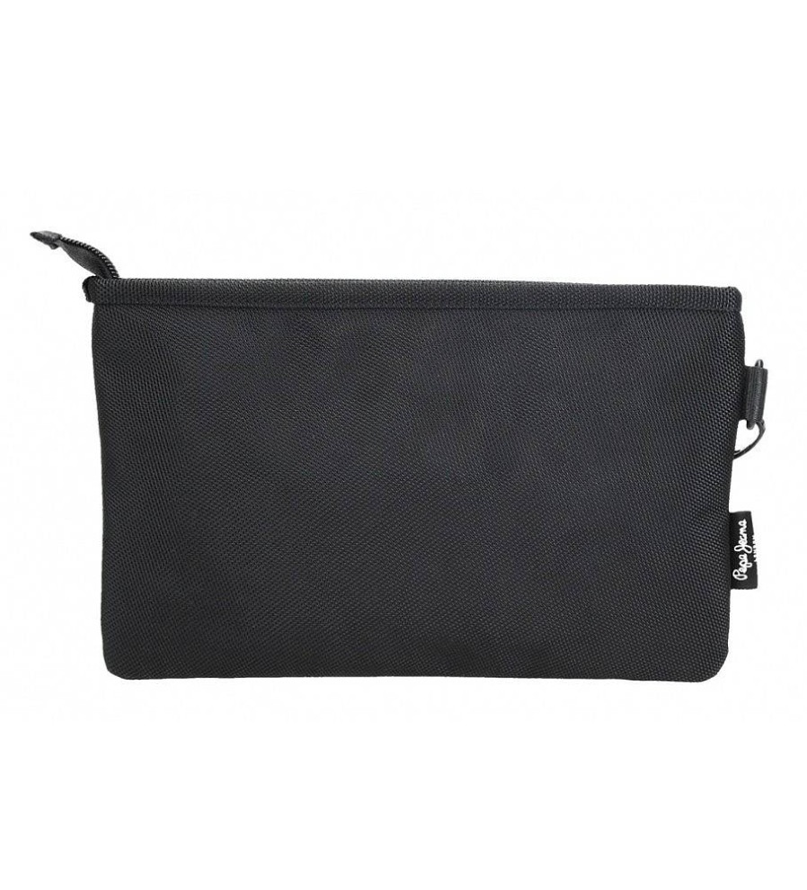 Mujer Pepe Jeans Bolsos | Bolsa De Mano Egham Con Asa Lateral Negro