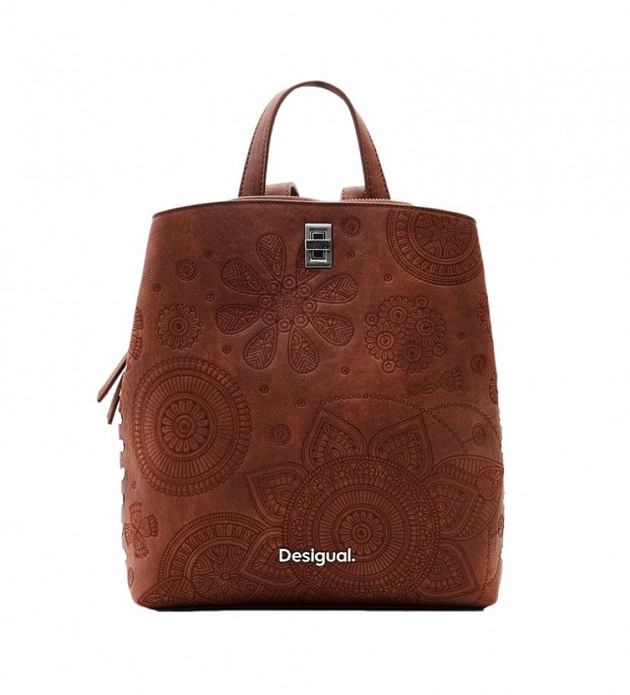 Mujer Desigual Mochilas, Bolsas Y Rinoneras | Mochila Dejavu Sumy Mini Marron