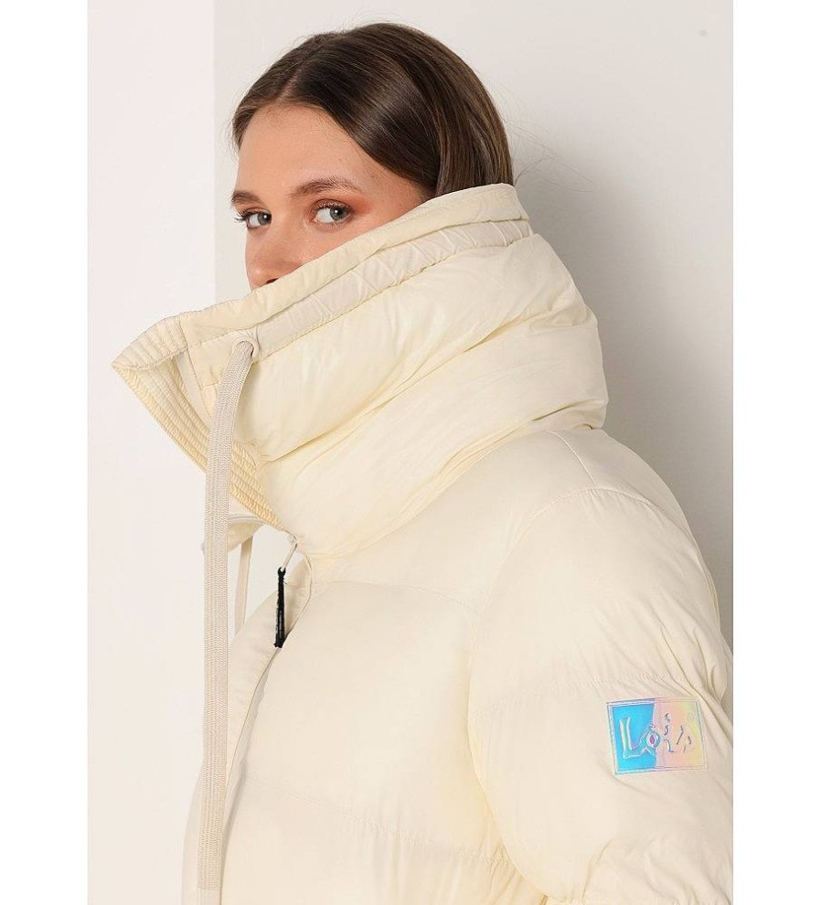 Mujer Lois Chaquetas Y Abrigos | Abrigo Acolchado Puffer Blanco