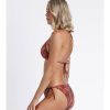 Mujer Admas Moda Bano | Bikini Triangulo Copa Sunset Palm Burdeos