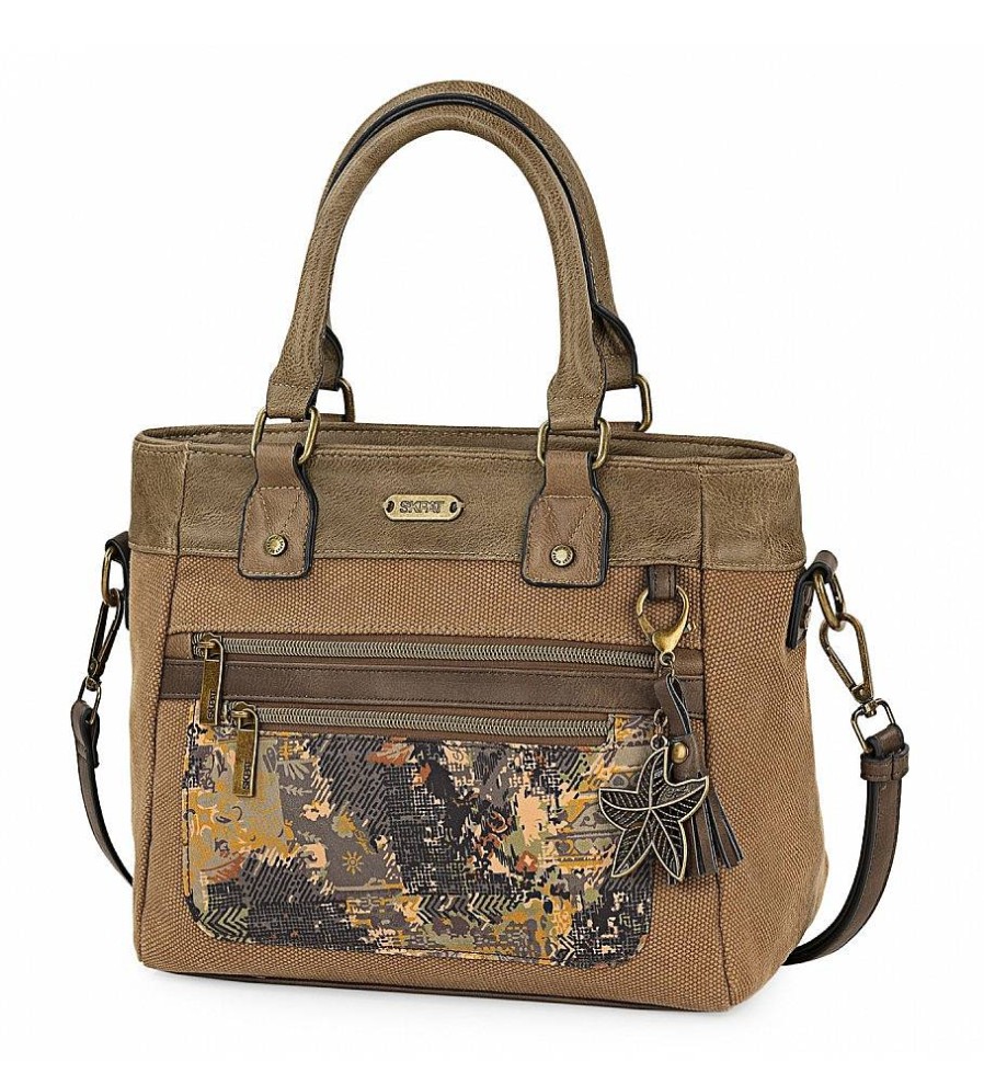 Mujer Skpat Bolsos | Bolsos De Hombro Con Bandolera Casual 312781 Marron -28X23X15Cm-