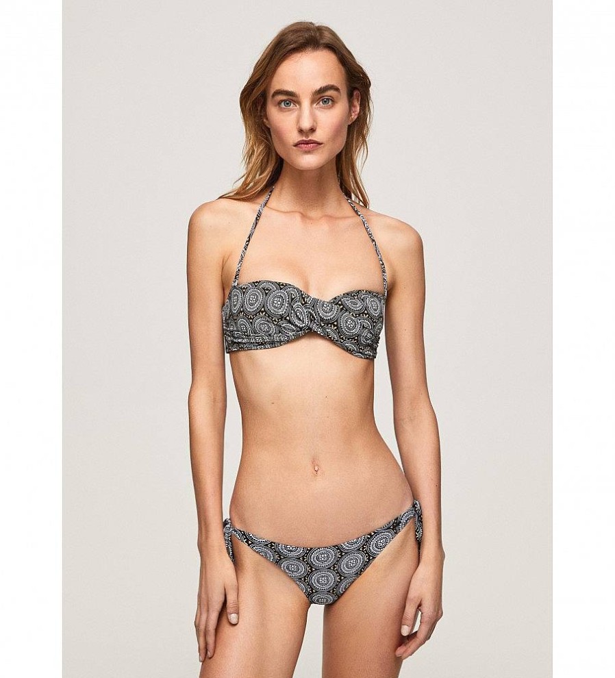 Mujer Pepe Jeans Moda Bano | Sujetador Bikini Merle Negro