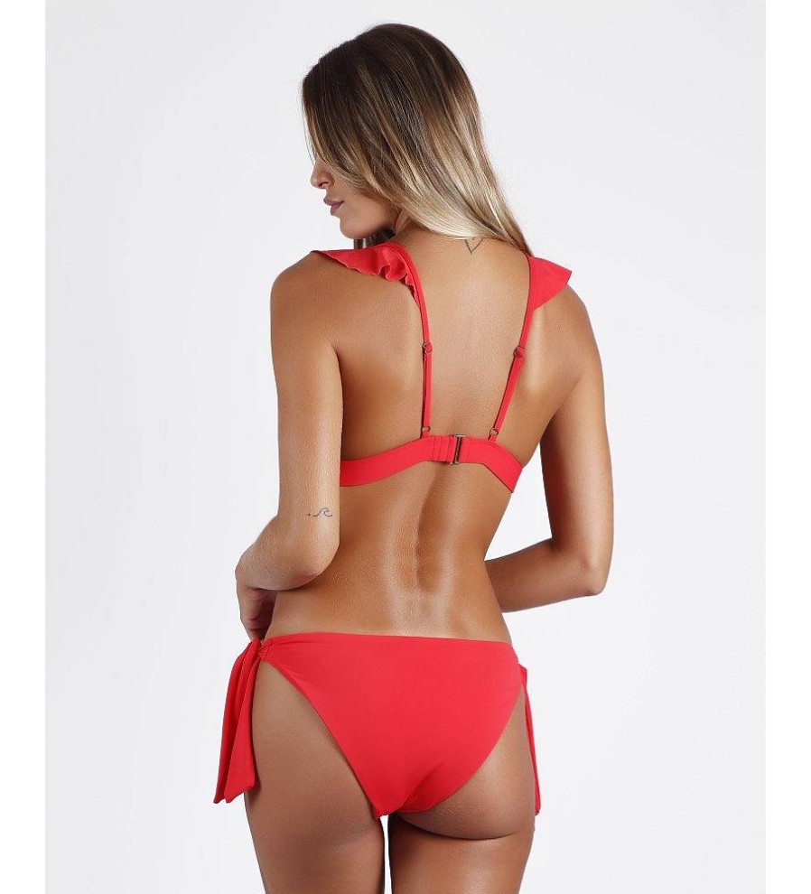 Mujer Admas Moda Bano | Bikini Triangulo Copa Summer Frill Para Mujer