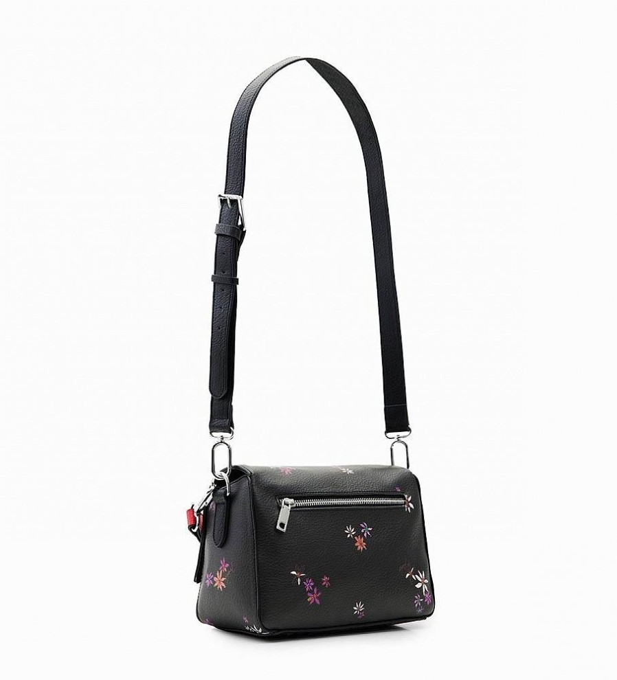 Mujer Desigual Bolsos | Bolso Flor Yvette Phuket Mini Negro