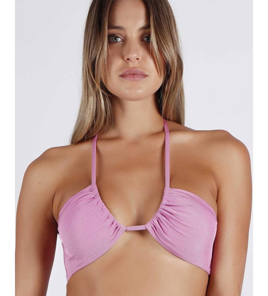 Mujer Admas Moda Bano | Bikini Bandeau Bright Rosa