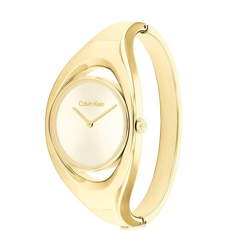 Mujer Calvin Klein Relojes | Reloj Analogico Elated Dorado