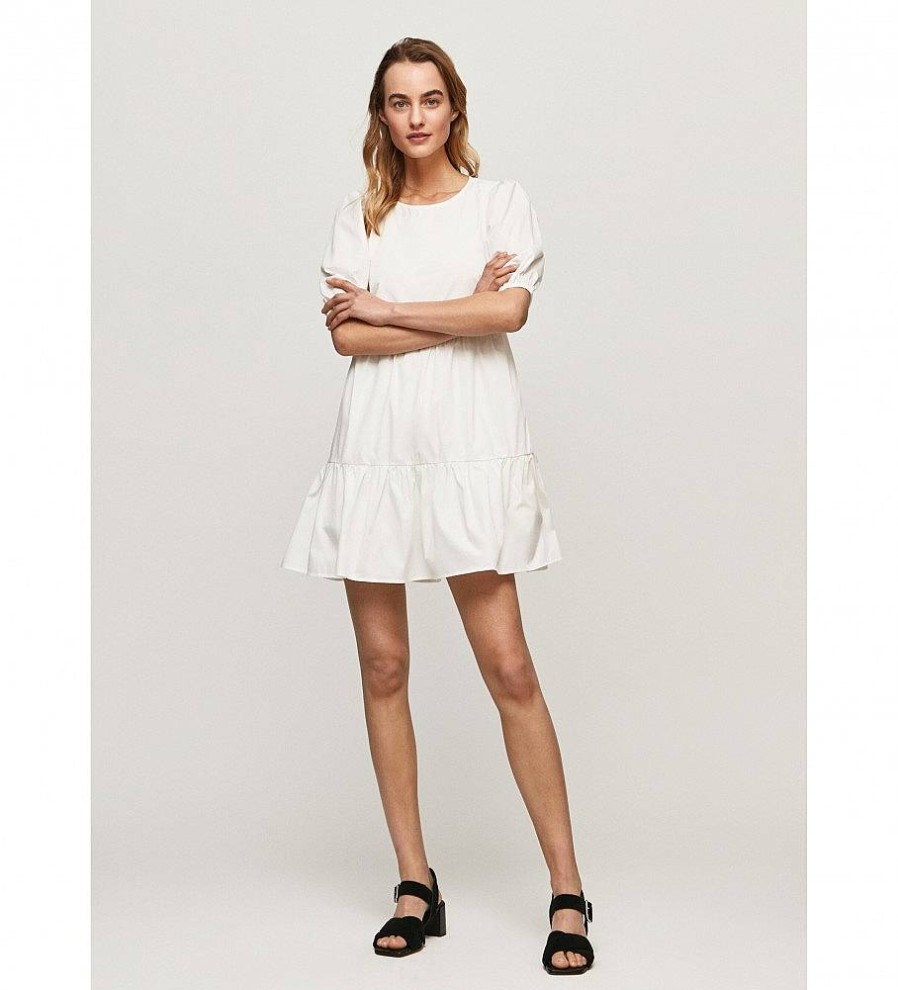 Mujer Pepe Jeans Vestidos | Vestido Bella Blanco