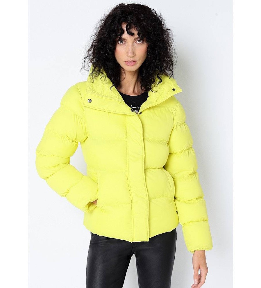 Mujer Victorio & Lucchino, V&L Chaquetas Y Abrigos | Abrigo Puffer Acolchado Amarillo