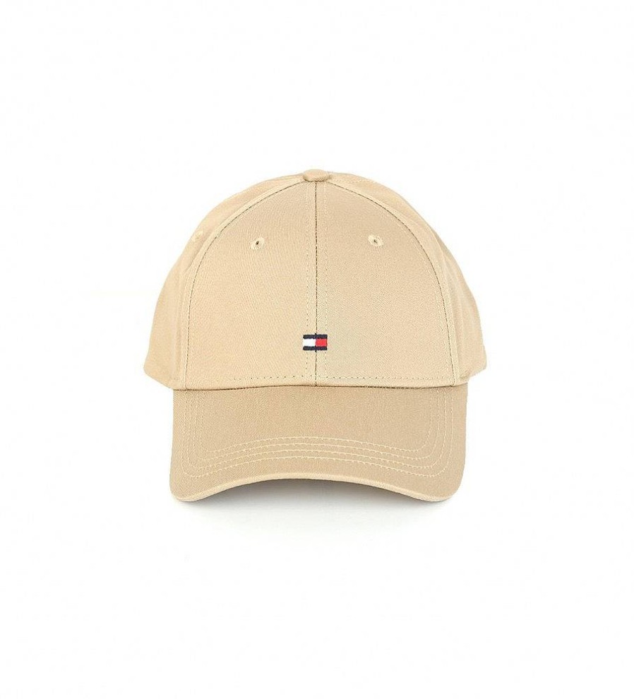 Mujer Tommy Hilfiger Gorras Y Gorros | Gorra Essential Flag Beige