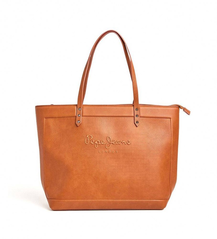 Mujer Pepe Jeans Bolsos | Bolso Bella Bass Marron