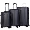 Mujer ITACA Viaje | Juego Maletas De Viaje Rigidas De 4 Ruedas T71500 Negro -55X38X20Cm-