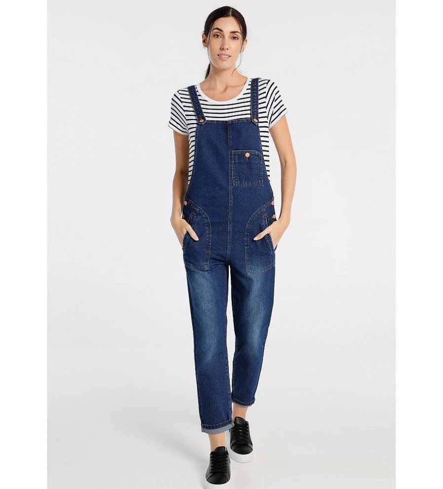 Mujer Lois Monos Y Petos | Mono Denim Mom Fit Azul