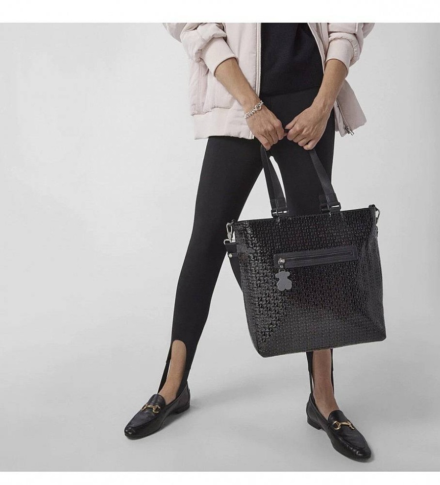 Mujer Tous Bolsos | Bolso Shopper Tiona Lindsay Negro