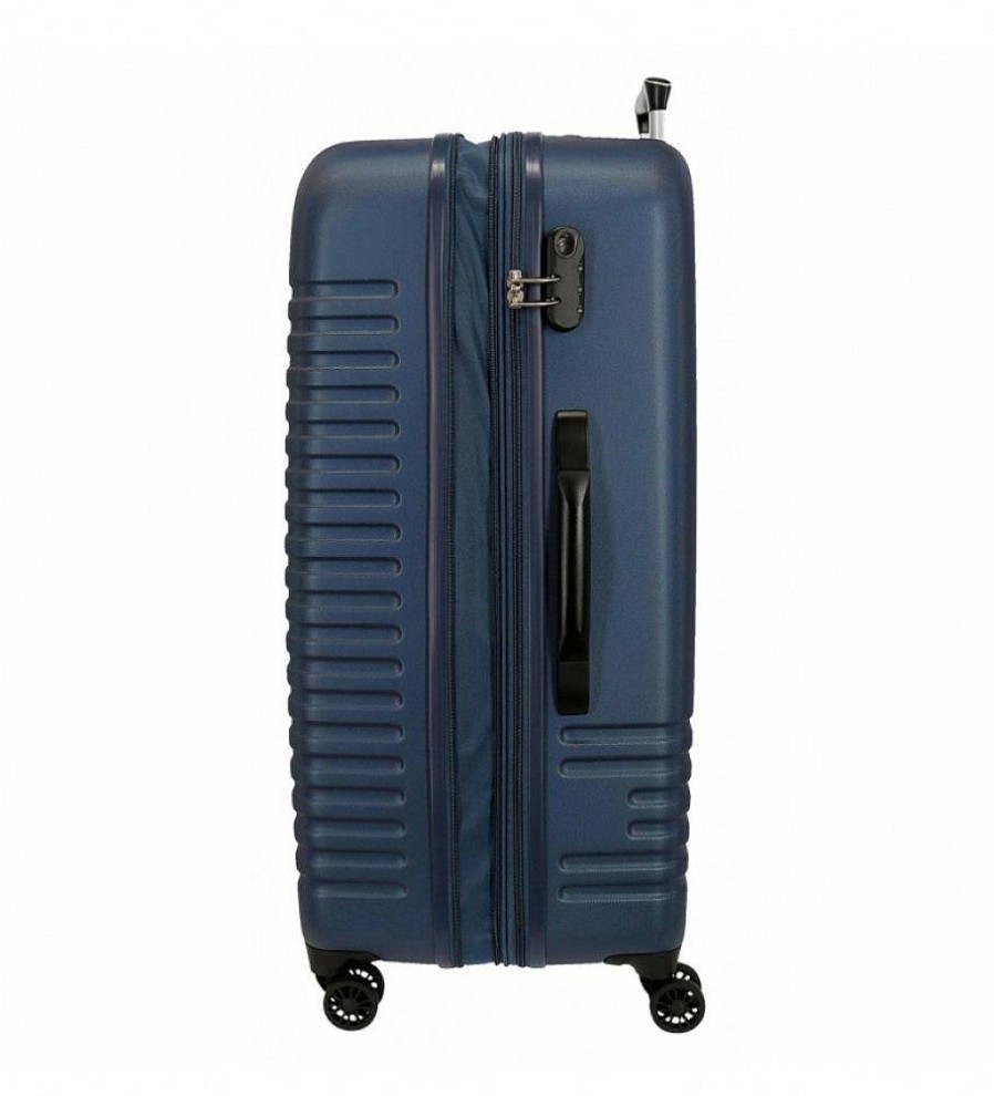 Mujer Roll Road Bolsos | Juego De Maletas Roll Road India Rigidas Azul Marino -40X55X20Cm/48X70X27Cm/55X80X29Cm-