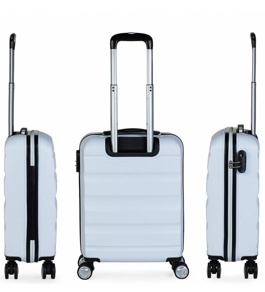 Mujer ITACA Viaje | Maleta De Viaje Cabina Trolley Abs T71650 Blanco -55X40X20Cm-