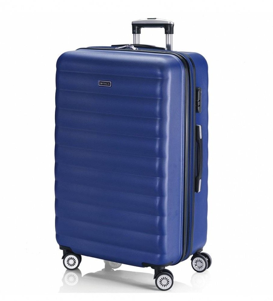 Mujer ITACA Viaje | Maleta De Viaje Grande 4 Ruedas Trolley 71270 Azul -68X47X30Cm-