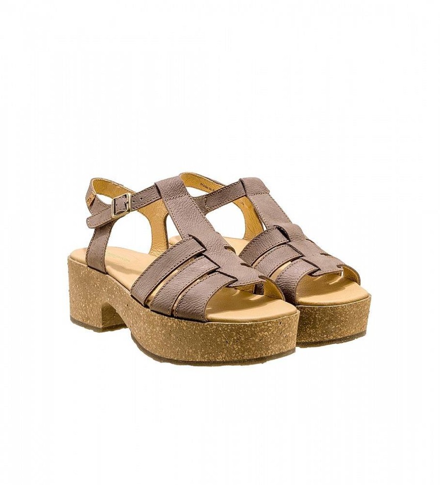 Mujer El Naturalista Sandalias | Sandalias De Piel N5890 Arbequina Marron