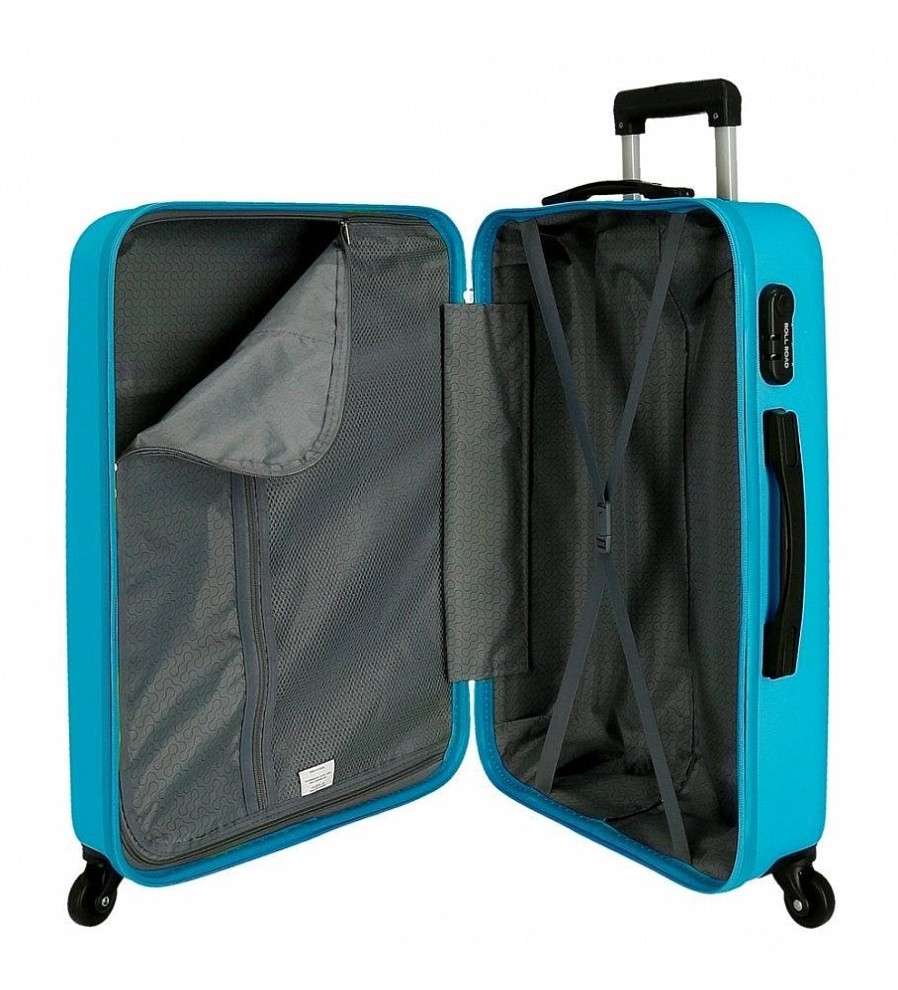 Mujer Roll Road Viaje | Maleta Mediana Rigida 65Cm Roll Road Flex Azul Claro