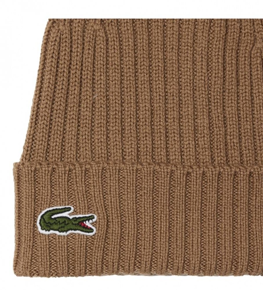 Mujer Lacoste Gorras Y Gorros | Gorro Con Logo Marron